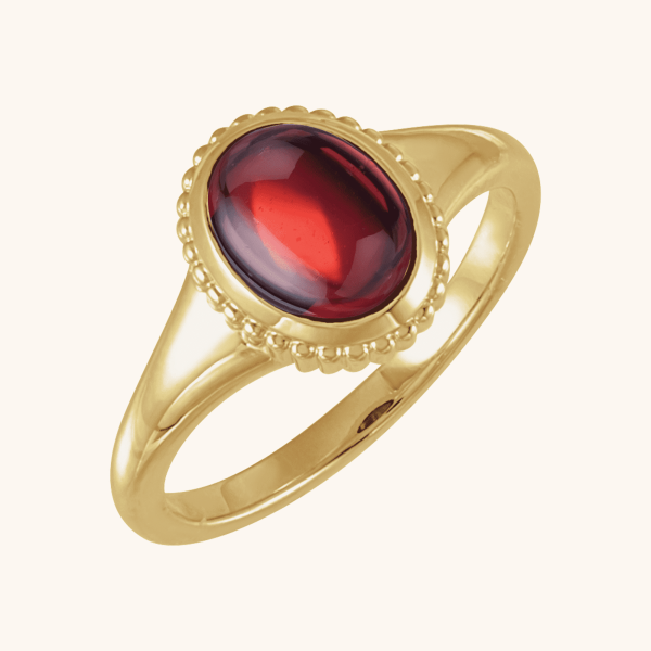 Cabochon Ring 14K Yellow gold