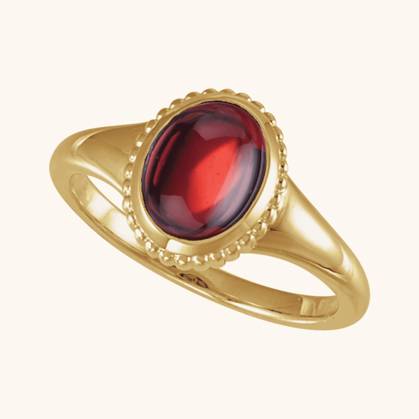 Cabochon Ring 14K Yellow gold