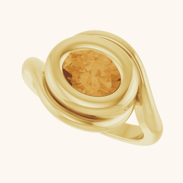 Yellow Gold Natural Gemstone 14K Ring