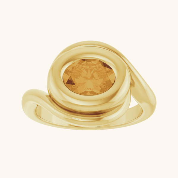 Yellow Gold Natural Gemstone 14K Ring