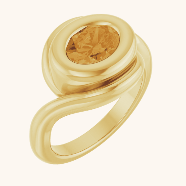 Yellow Gold Natural Gemstone 14K Ring