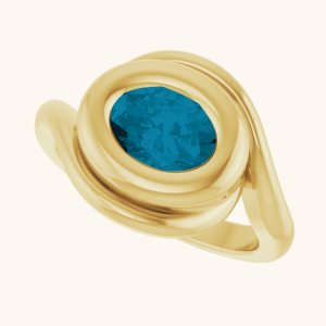 Yellow Gold Natural Gemstone 14K Ring