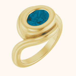 Yellow Gold Natural Gemstone 14K Ring