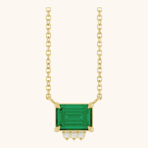 14K Yellow Gold Diamond Necklace