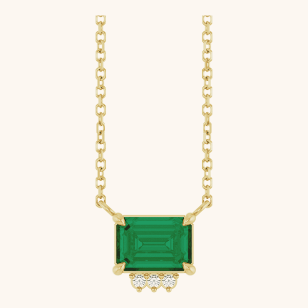 14K Yellow Gold Diamond Necklace