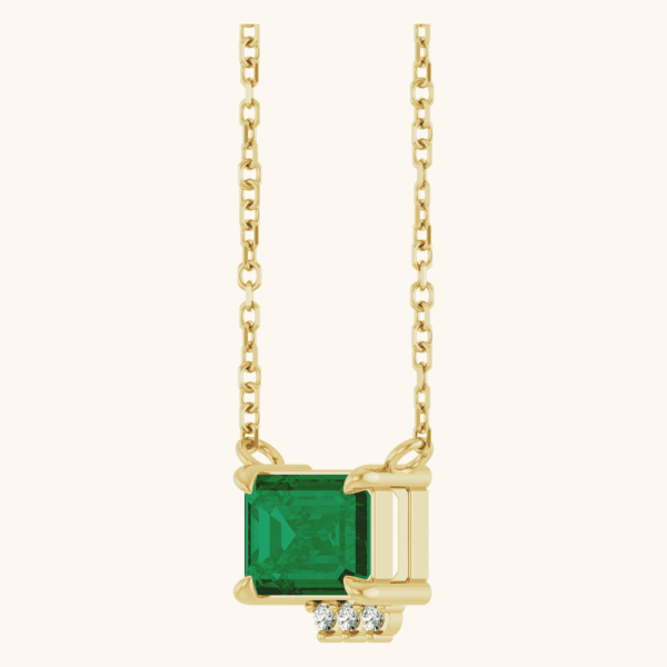 14K Yellow Gold Diamond Necklace