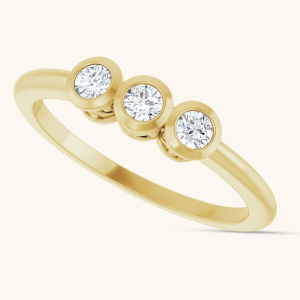 Blue Zircon & Diamond Ring Sterling Silver & 14K Gold