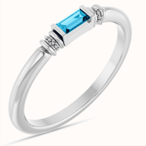 Accented Stackable Rings 14K Yellow & White, Sterling Silver