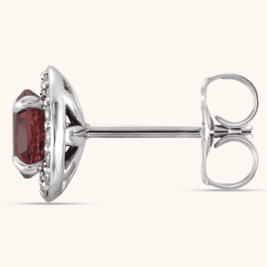 Natural Diamond Earrings red