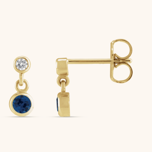 Natural Diamond Earrings blue