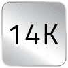 14K White